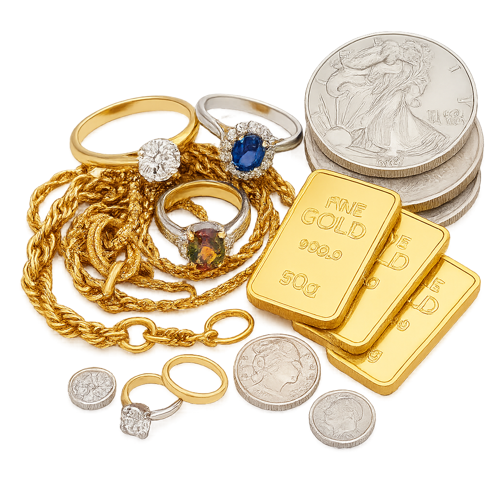 Gold, Schmuck & Münzen
